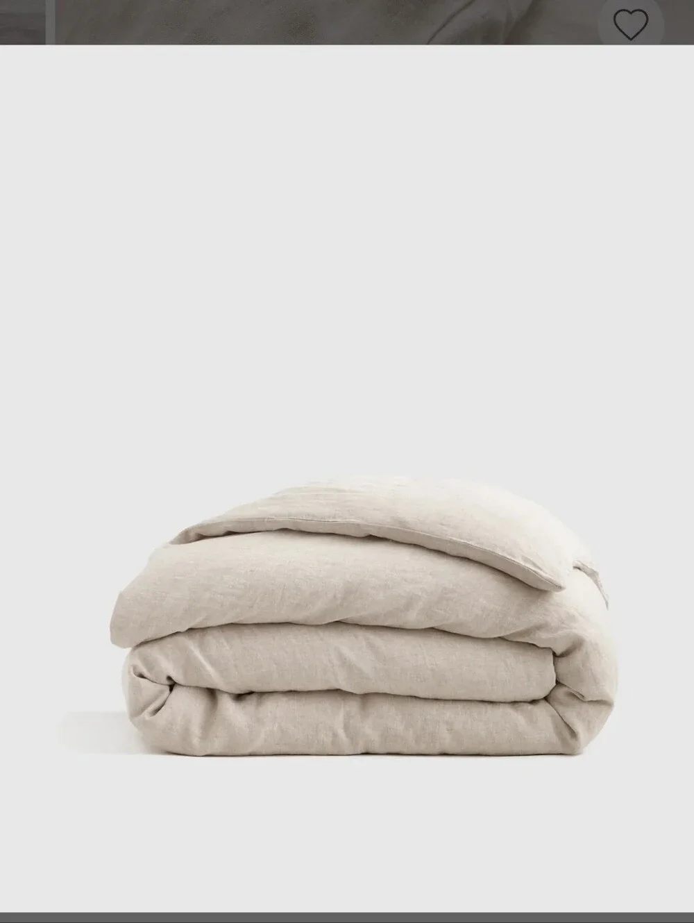 NWOT Quince European 100% Linen Duvet Cover Only Twin Natural Chambray